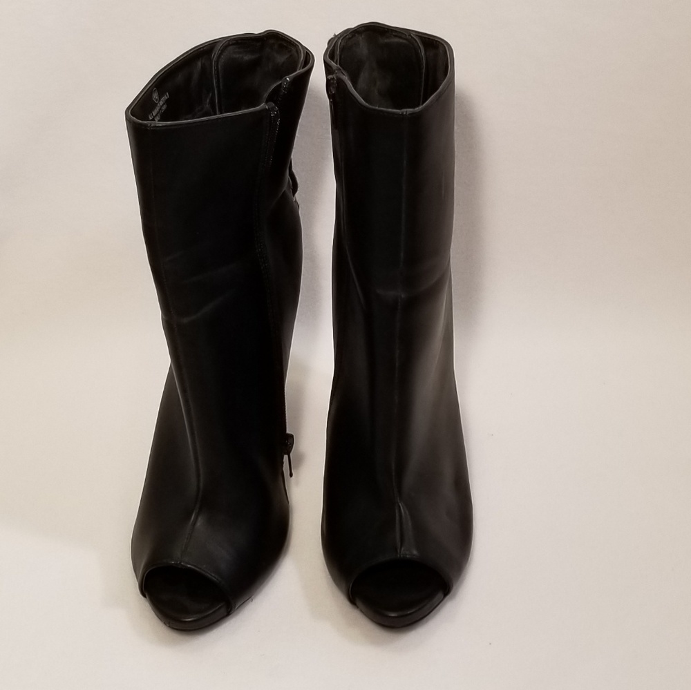 Liliana Peep Toe Ankle Laced Booties - Picture 2 of 6